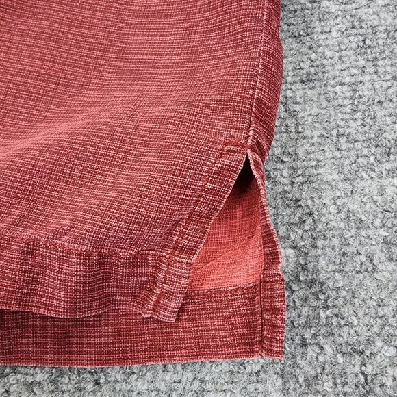 Tommy Bahama Shirt Mens XL Red Burgundy Silk Tahitian Border Camp Loop Collar - Picture 13 of 16
